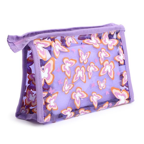 Purple Butterfly Cosmetic Bag