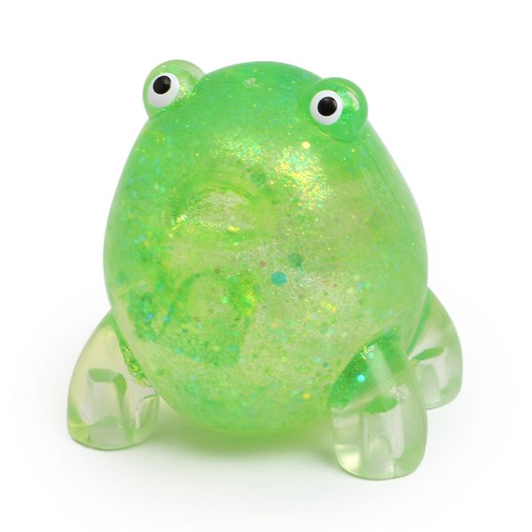 Glitter Frog Squish Toy