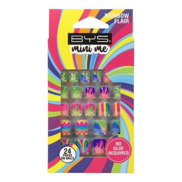 BYS Mini Me Rainbow Flair Press On Nails