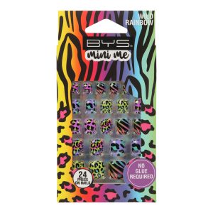 BYS Mini Me Wild Rainbow Press On Nails