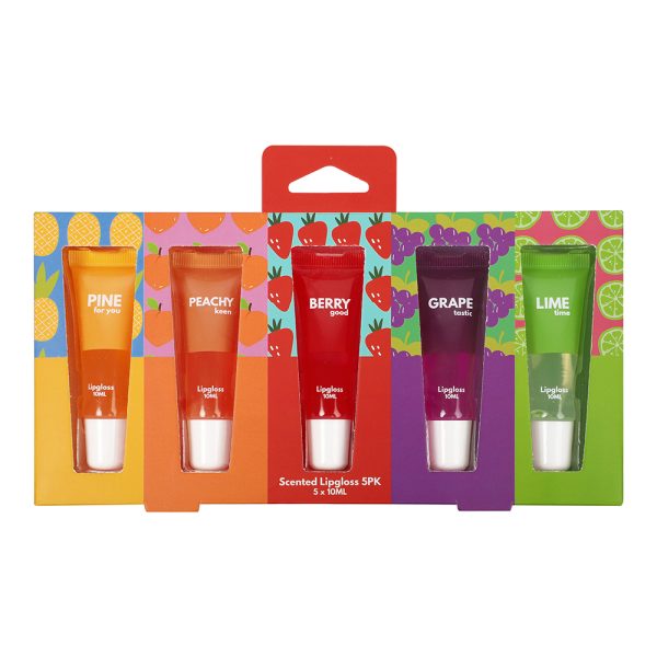 5pc Fruity Scented Lipgloss Set