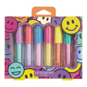 6pc Smile Glitter Lipgloss Set