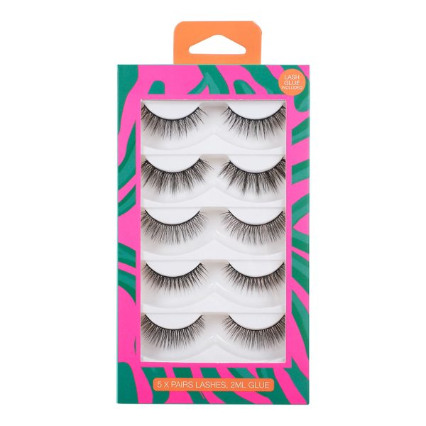 5pc Neon Animal Fake Lash Collection