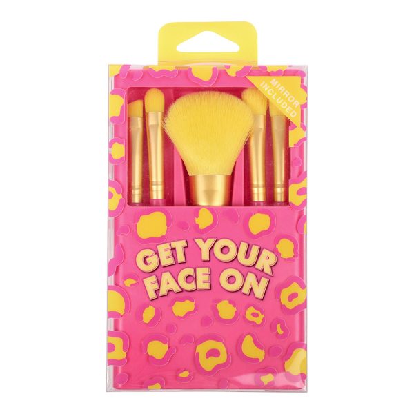 5pc Neon Animal On the Go Brush Kit