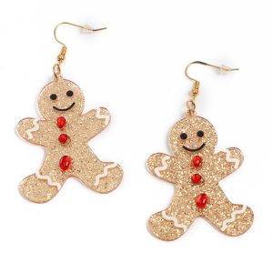 Christmas Earrings Gingerbread Man