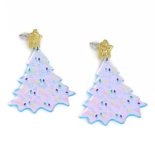 Christmas Earrings Iridescent Christmas Tree