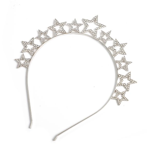 Christmas Headband with Silver Stars