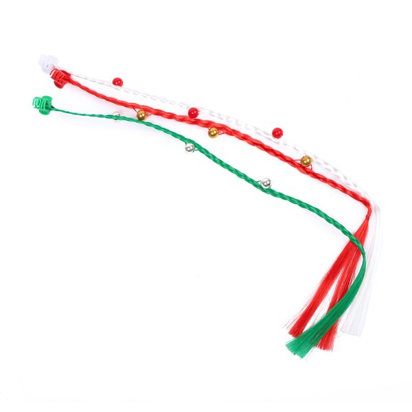 3pk Christmas Plait Hair Extension Clips