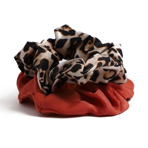 2pk Leopard Print Scrunchies